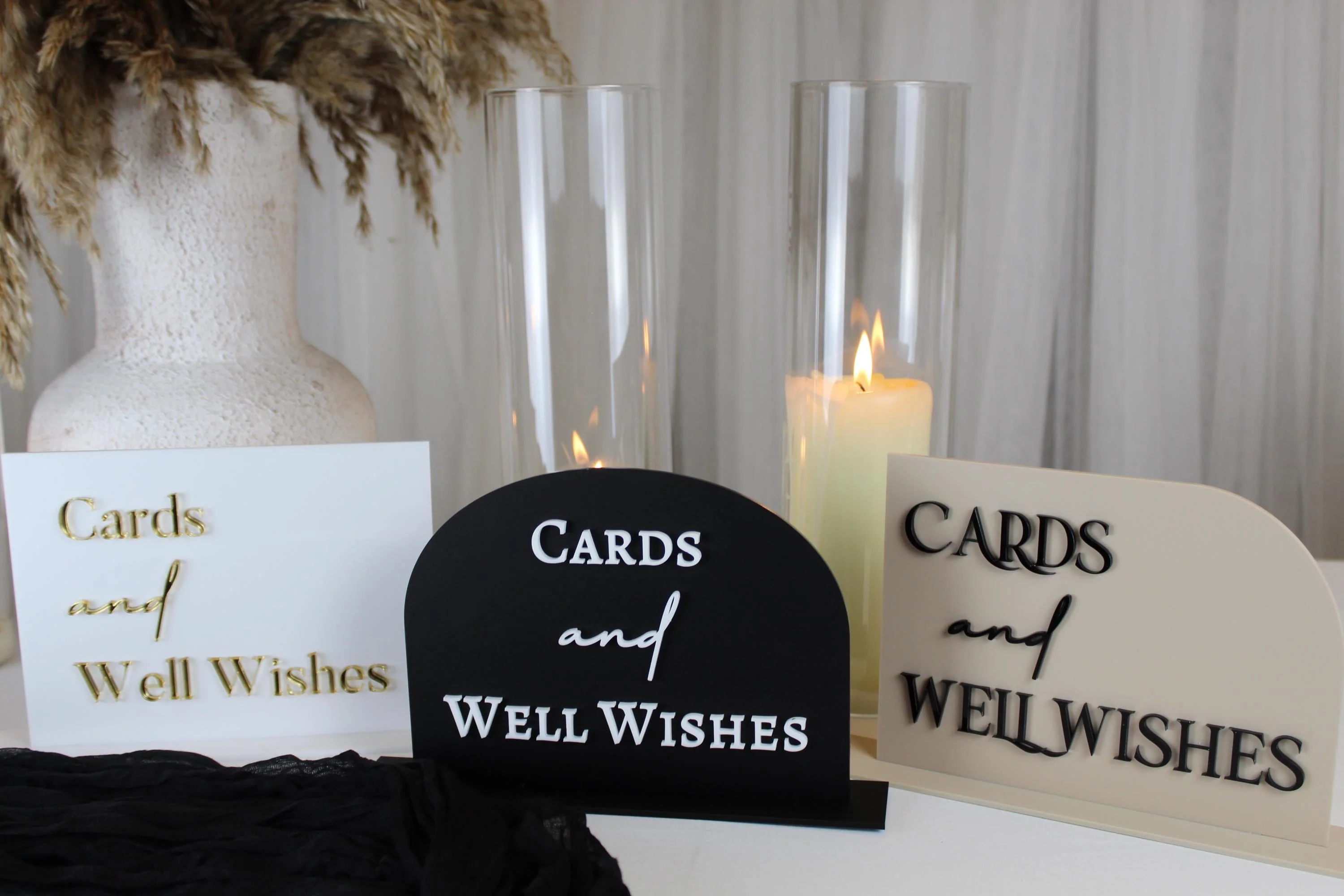 Acrylic Cards and Well Wishes Sign - Image 4