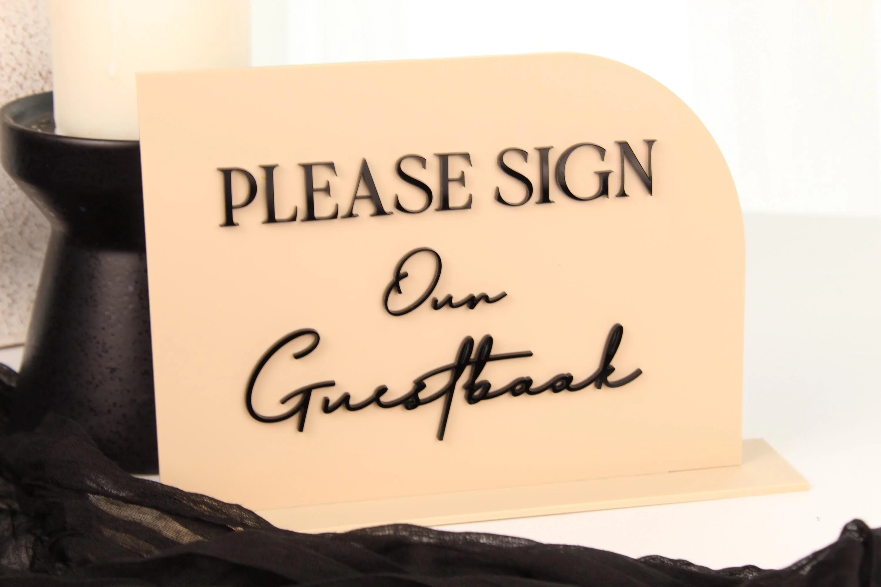 Acrylic Sign Our Guestbook Sign - Image 4
