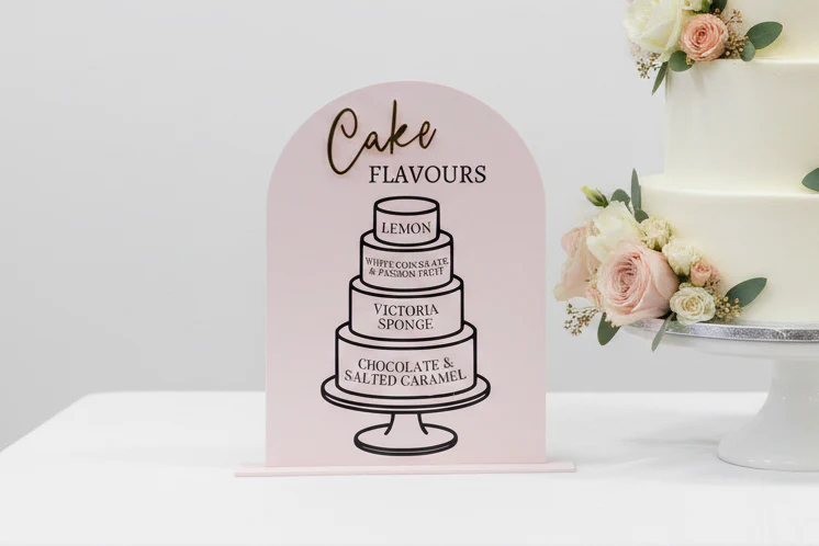 Cake Tier Menu Wedding Sign | Acrylic Wedding Table Sign - Image 6