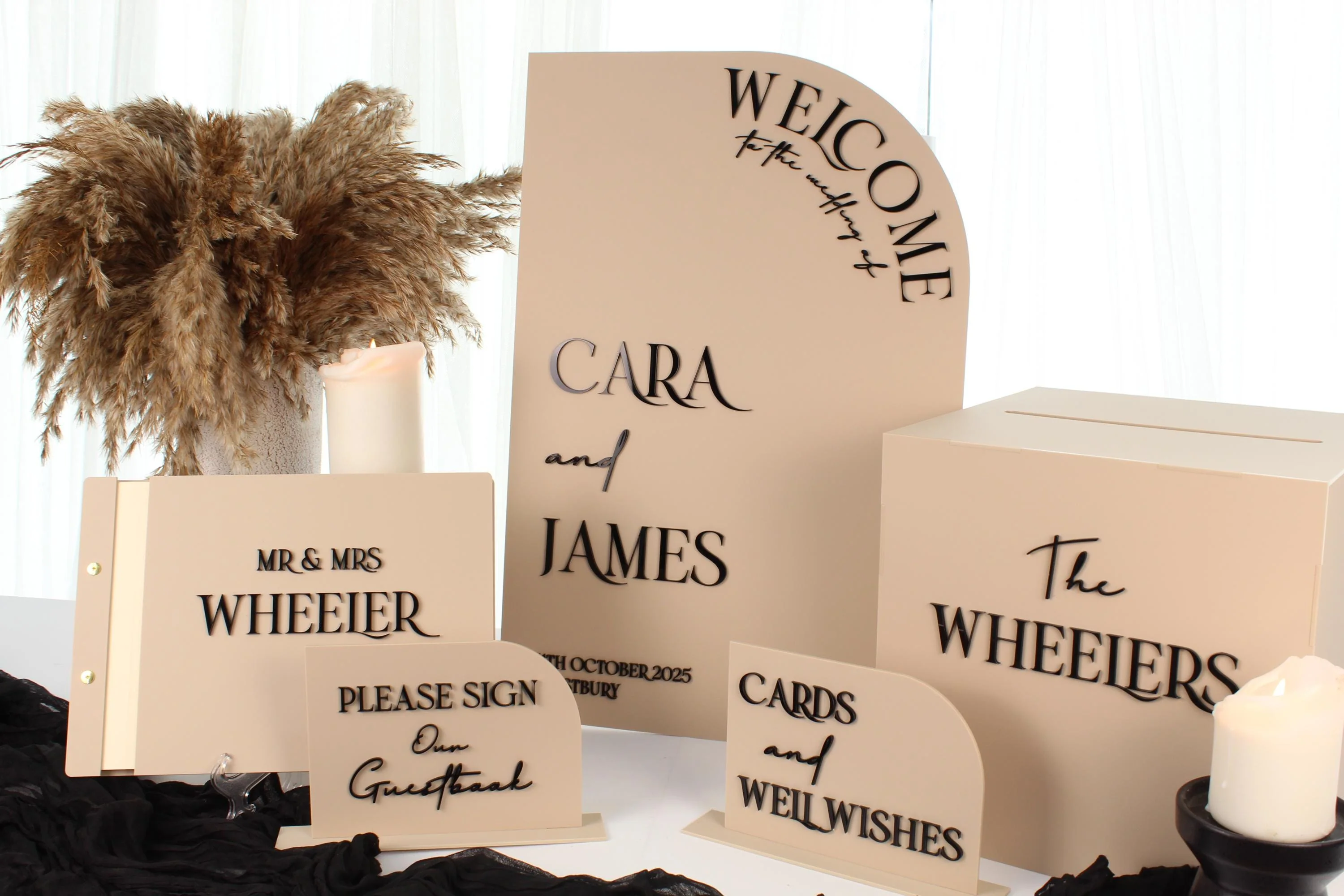 Wedding Card Box With Cards and Well Wishes Sign - Image 7