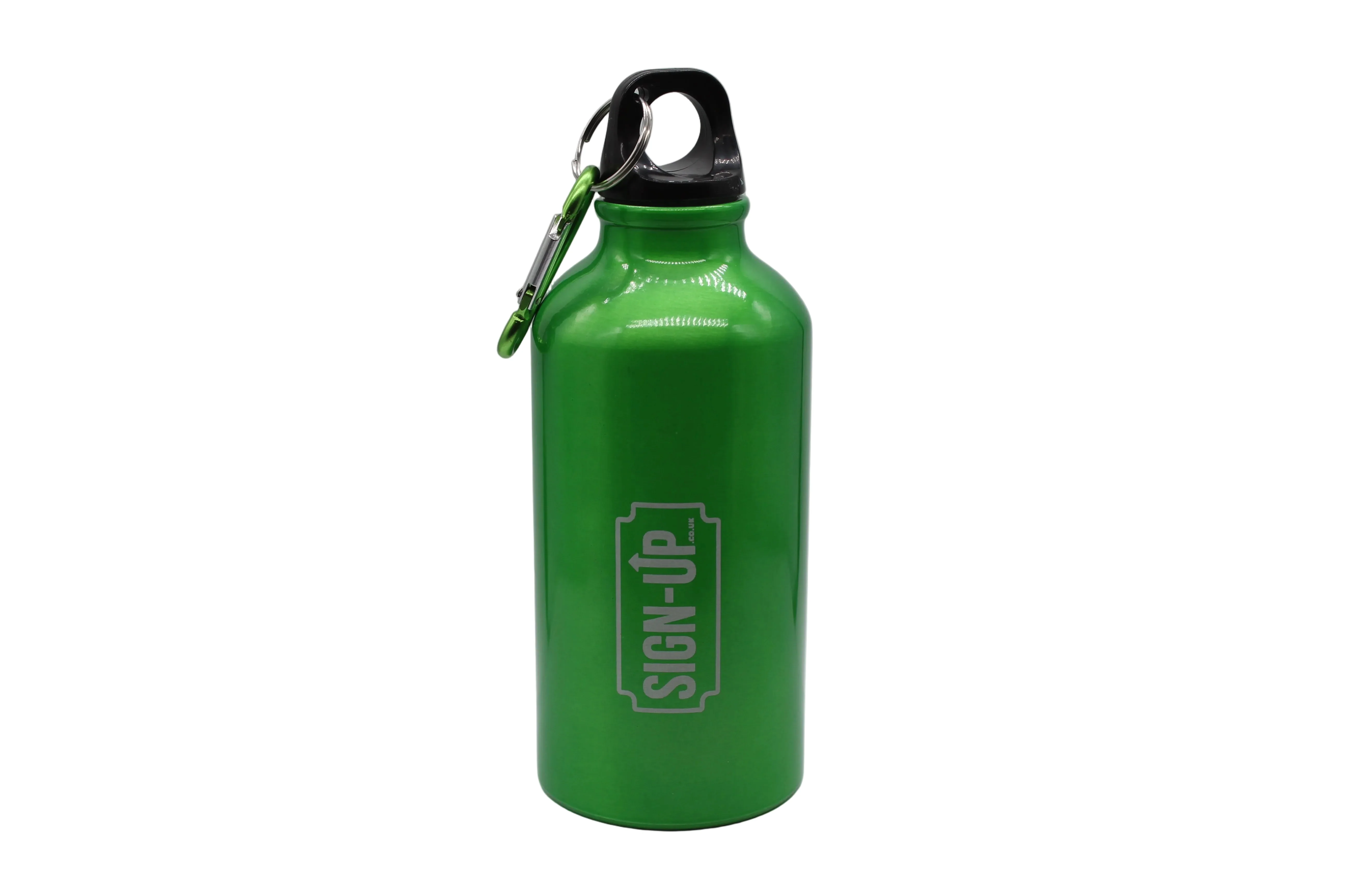 CustomEngraved 400 ml Aluminium Logo Bottle with Carabiner - Image 17