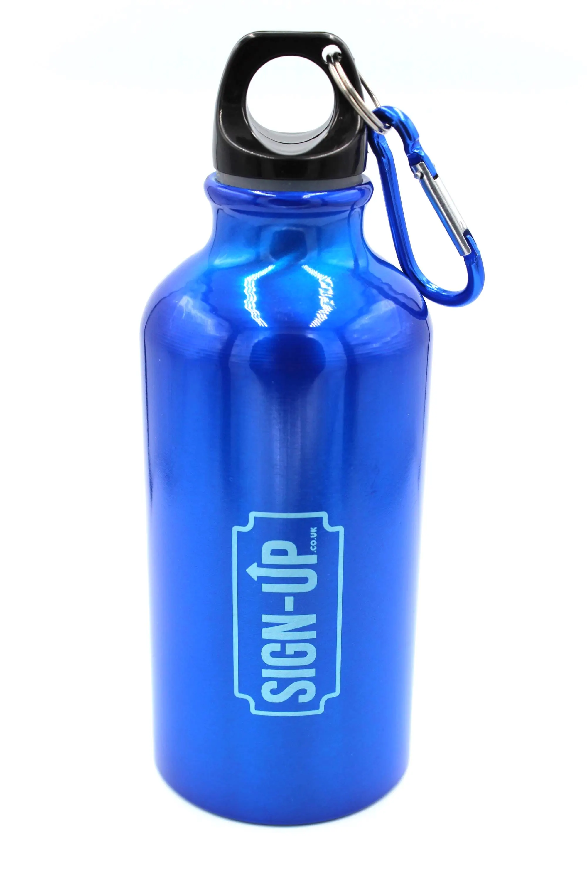 CustomEngraved 400 ml Aluminium Logo Bottle with Carabiner - Image 4