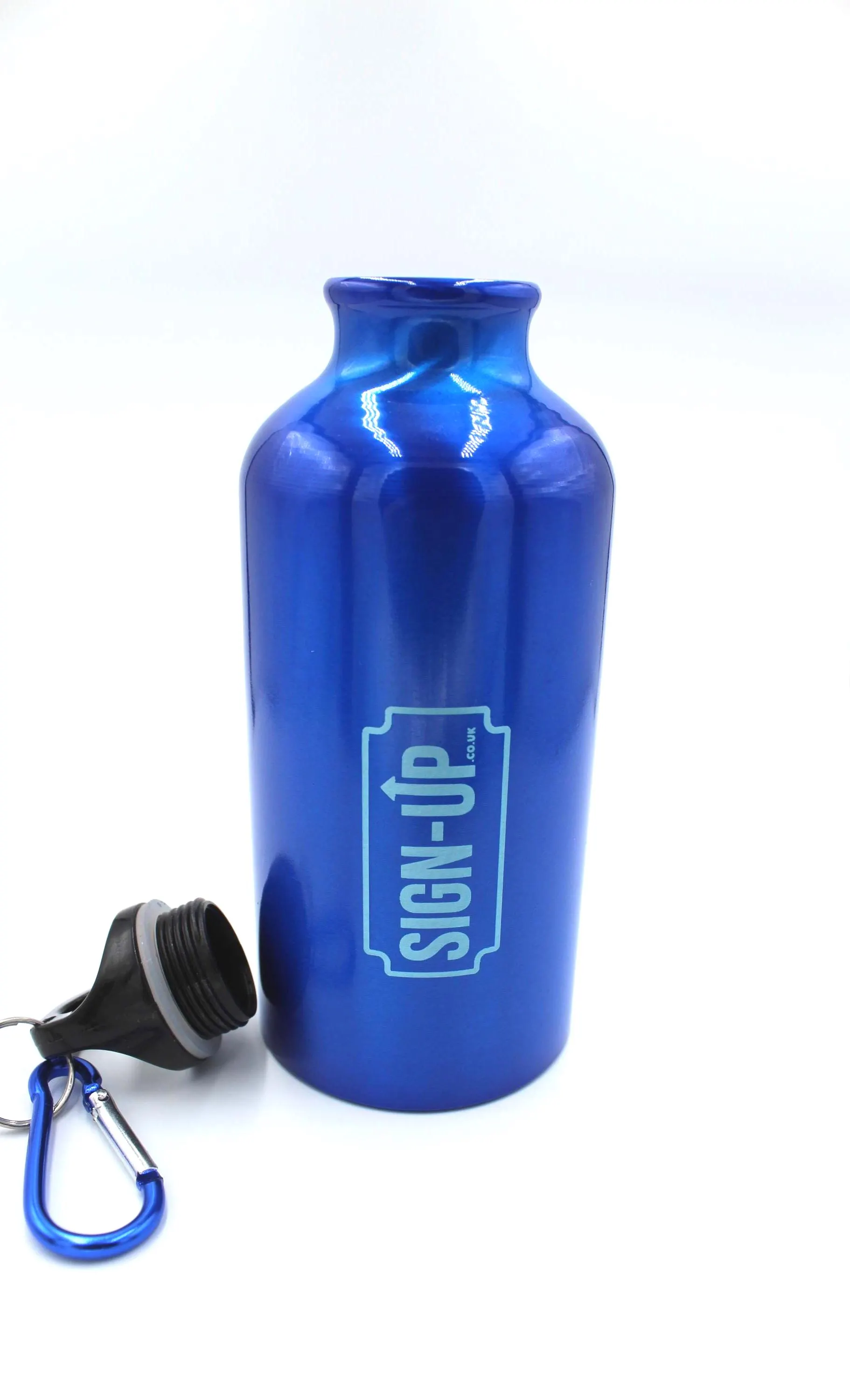 CustomEngraved 400 ml Aluminium Logo Bottle with Carabiner - Image 7