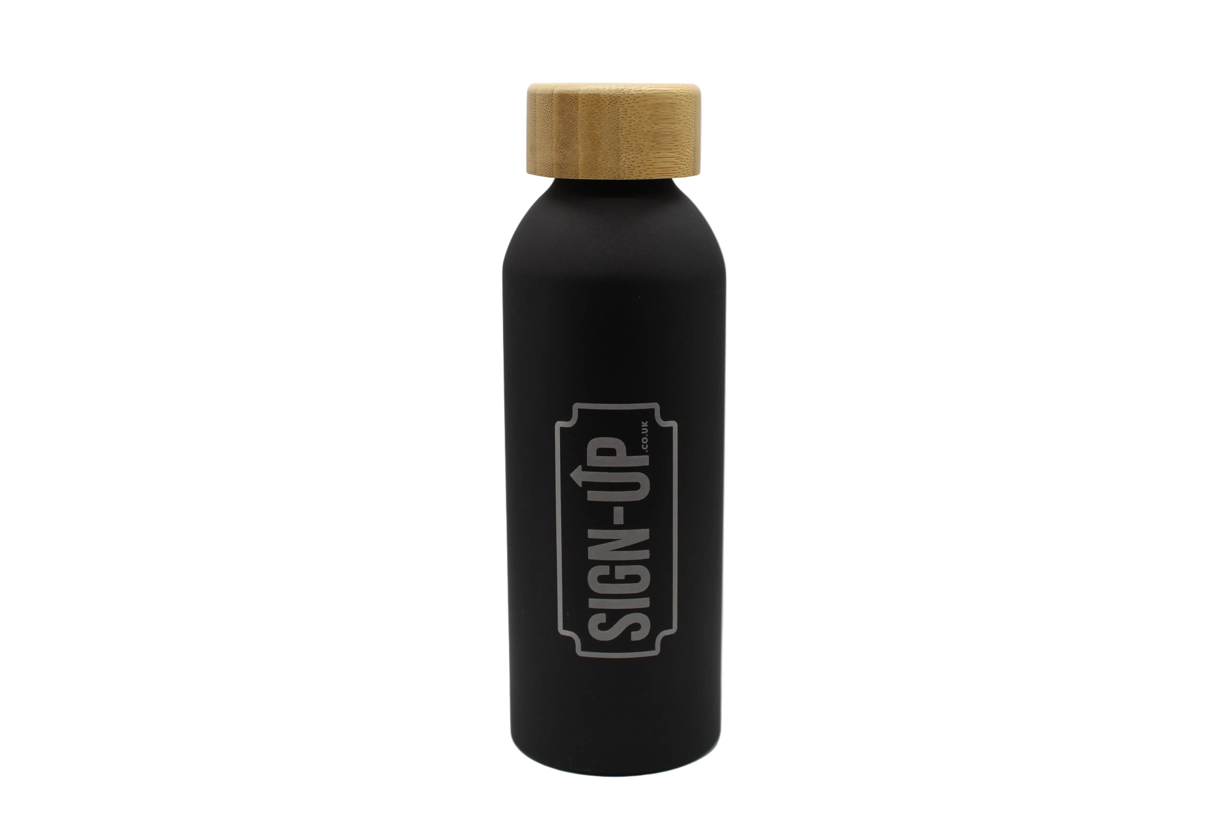 Custom Engraved 550 ml Aluminium Bottle with Bamboo Lid - Image 3