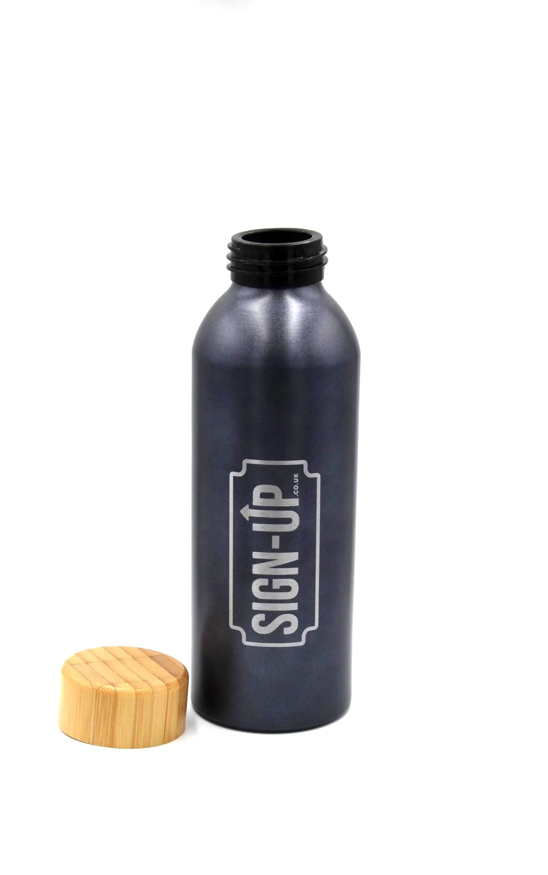 Custom Engraved 550 ml Aluminium Bottle with Bamboo Lid - Image 9