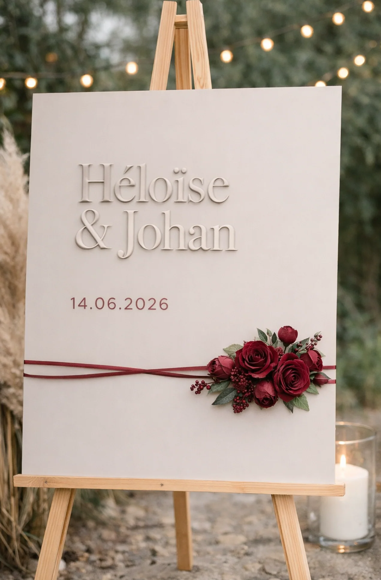 Floral Welcome Sign – Personalised Acrylic Wedding Welcome Sign (Copy)