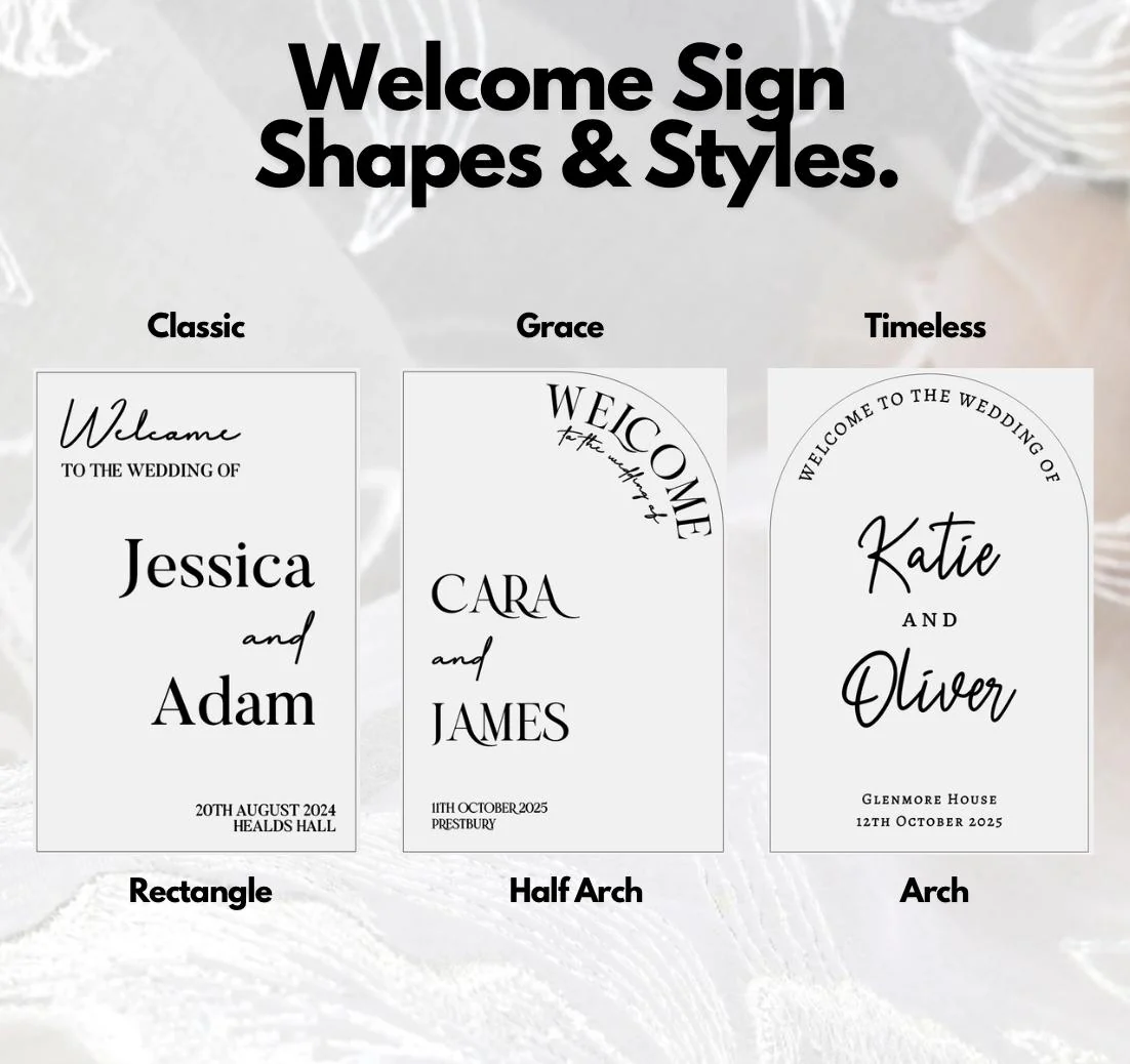3D Acrylic Wedding Welcome Sign - Image 4