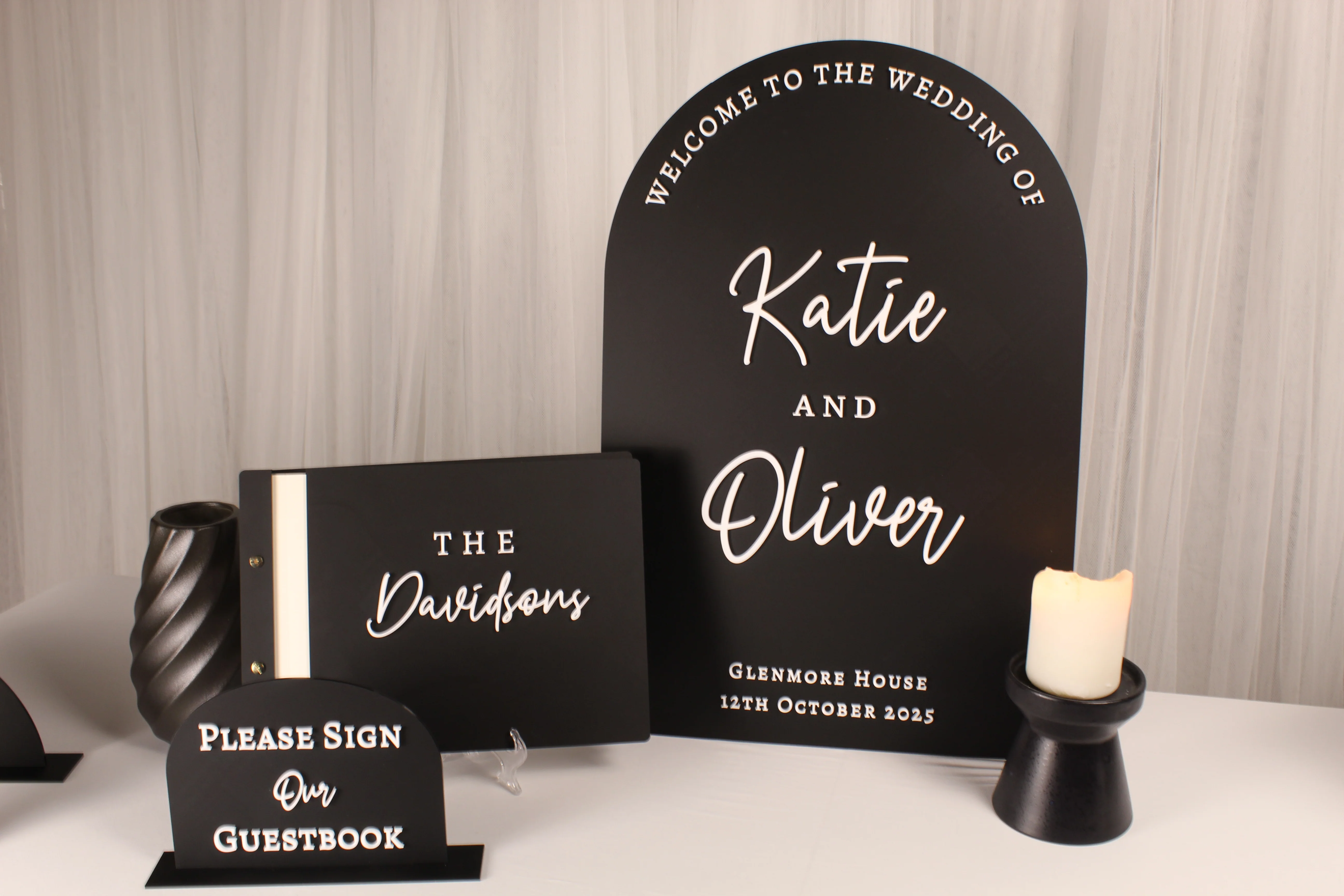 Guestbook & Welcome Sign Package, Pen Included - Image 6