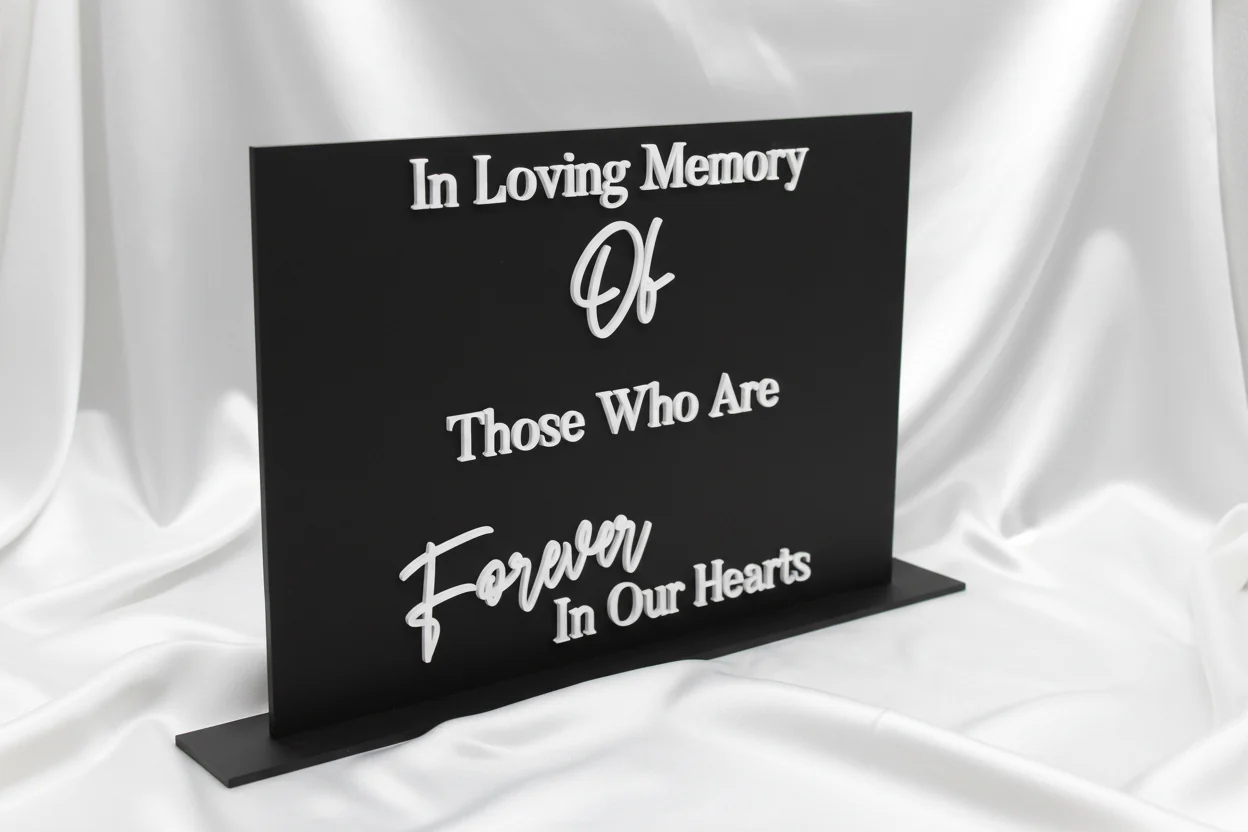 Acrylic Wedding Memorial Sign – In Loving Memory of Those Who Are Forever in Our Hearts - Image 4