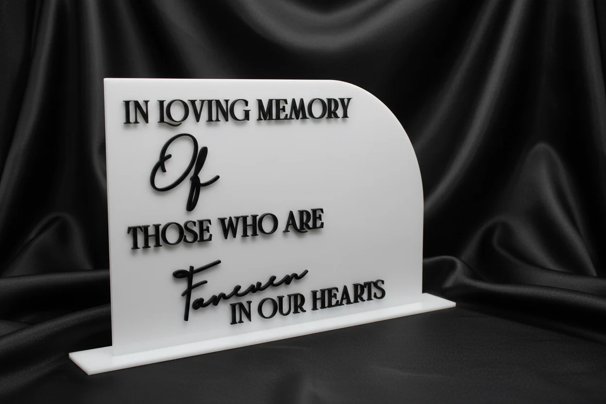 Acrylic Wedding Memorial Sign – In Loving Memory of Those Who Are Forever in Our Hearts - Image 5