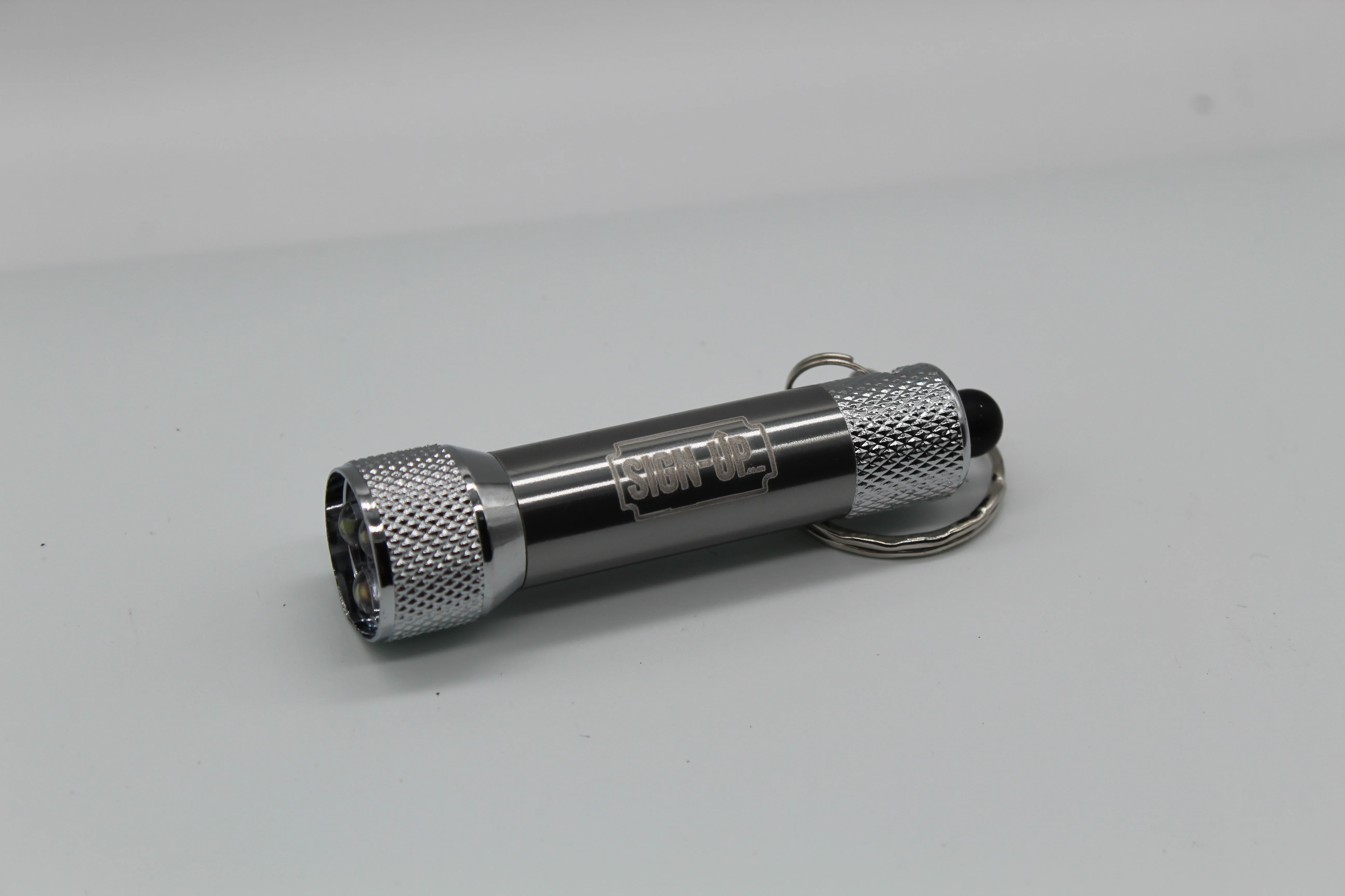 Branded Logo Engraved Aluminium Torch keyring 3-light LED - Image 5