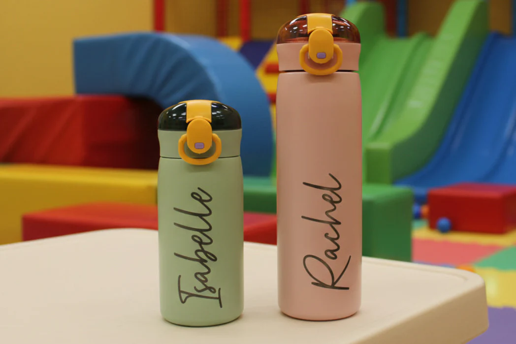 Mini & Me Personalised Parent & Child Water Bottle Set with Straw - Image 5