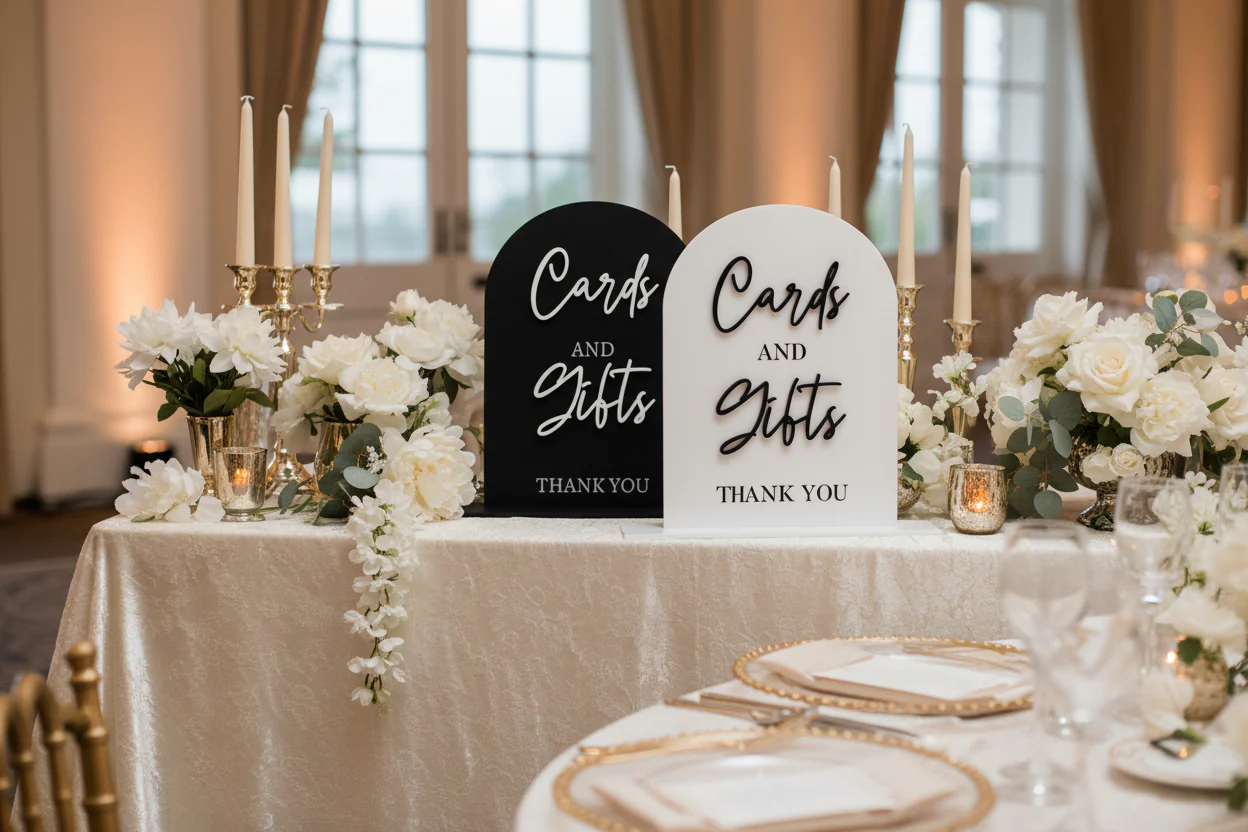 Cards and Gifts Wedding Sign | Acrylic Wedding Table Sign - Image 3