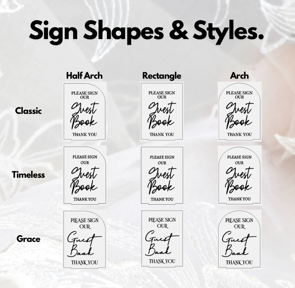Sign our Guestbook Wedding Sign | Acrylic Wedding Table Sign - Image 3
