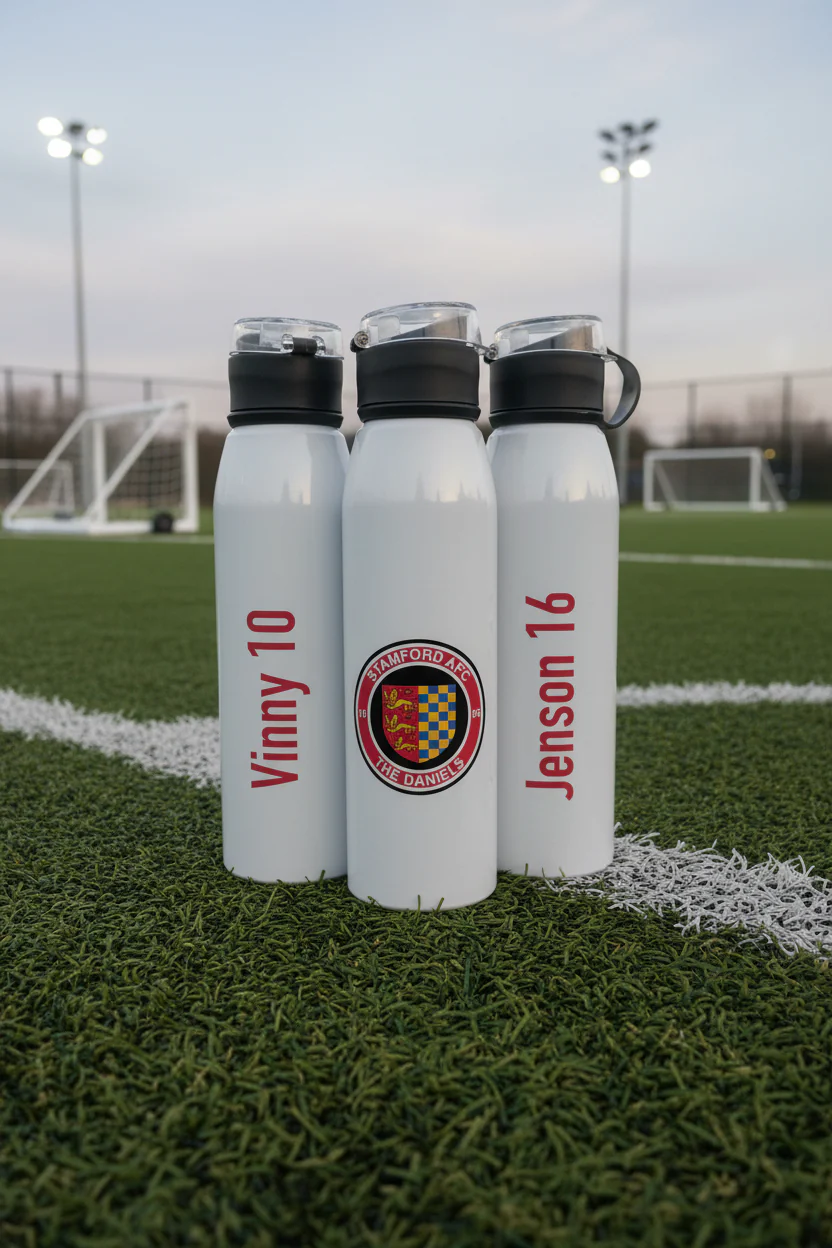 Sports Team Branded Printed 650 ml Aluminium Bottle with Lid - Image 11
