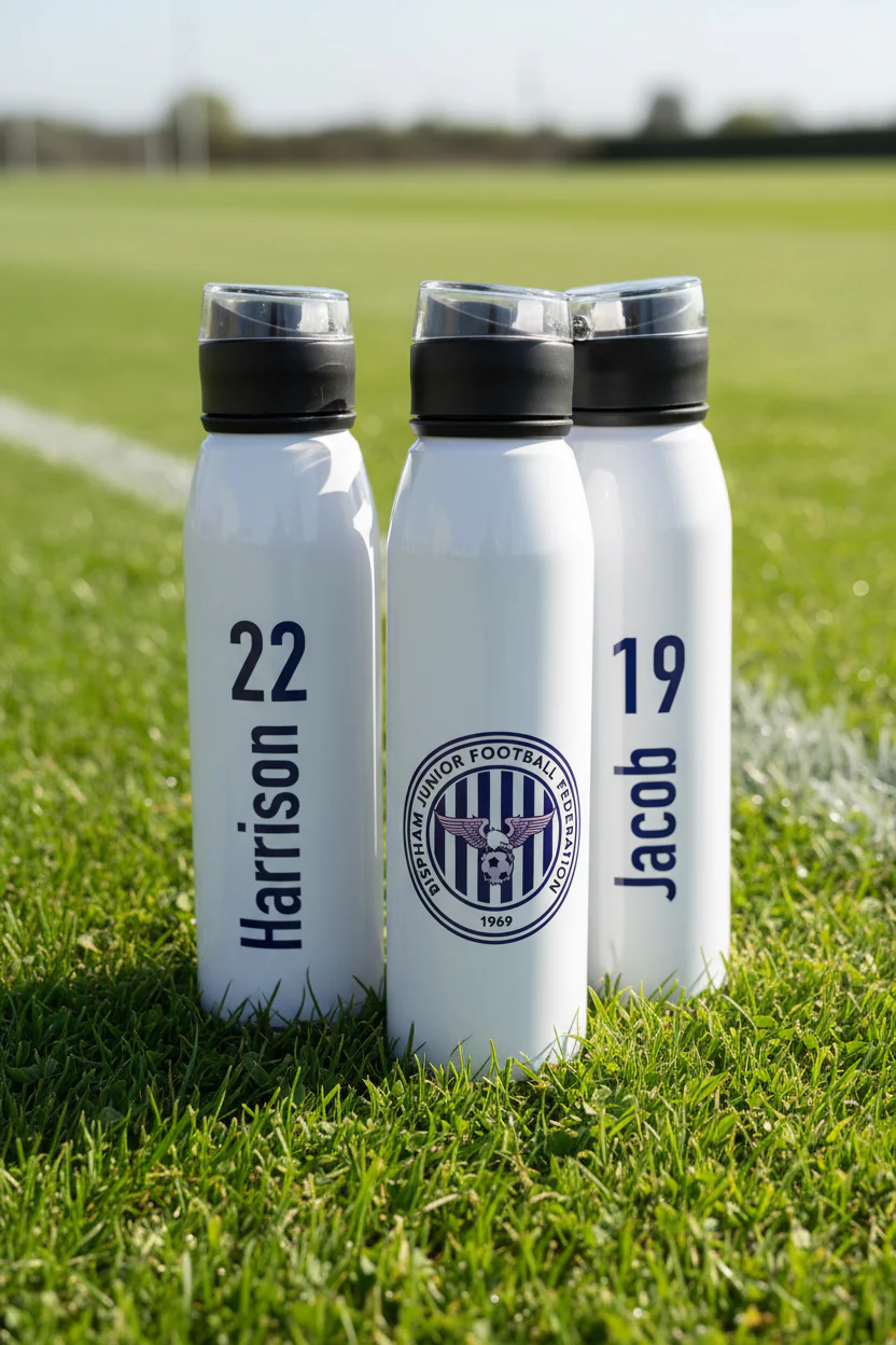 Sports Team Branded Printed 650 ml Aluminium Bottle with Lid - Image 9