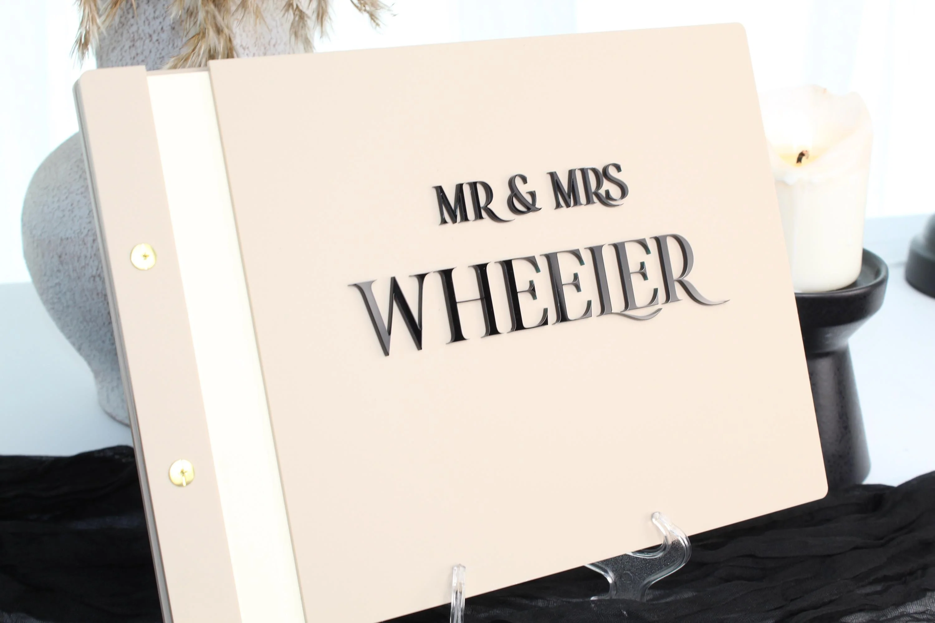 Personalised Acrylic Wedding Guestbook - Image 4