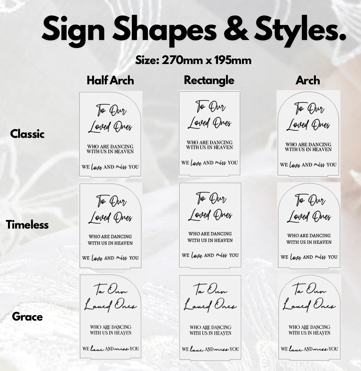 Wedding Memorial Sign – To Our Loved Ones - Image 4