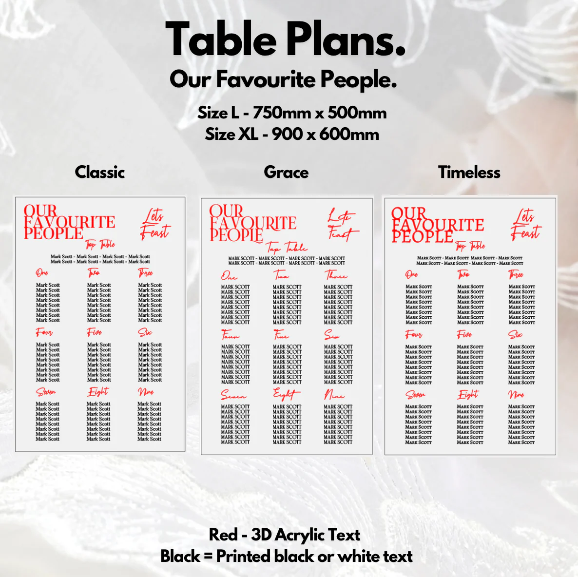 Wedding Seating Plan - Our Favourite People - Image 6