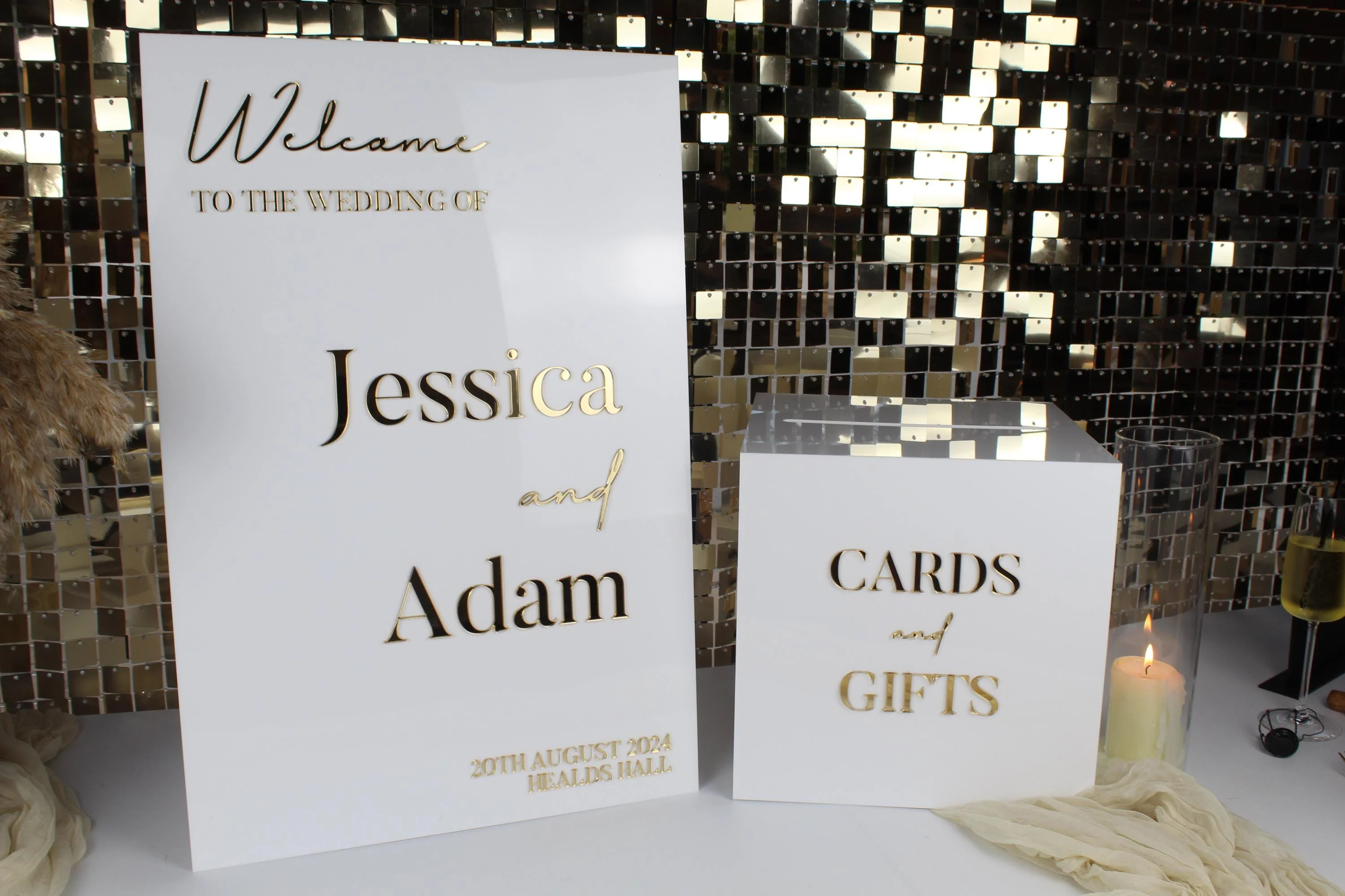 Welcome Sign & Card Box Package - Image 3